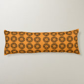 Coussins Longs Oreiller Moderne Rond Noir et Or (Dos)