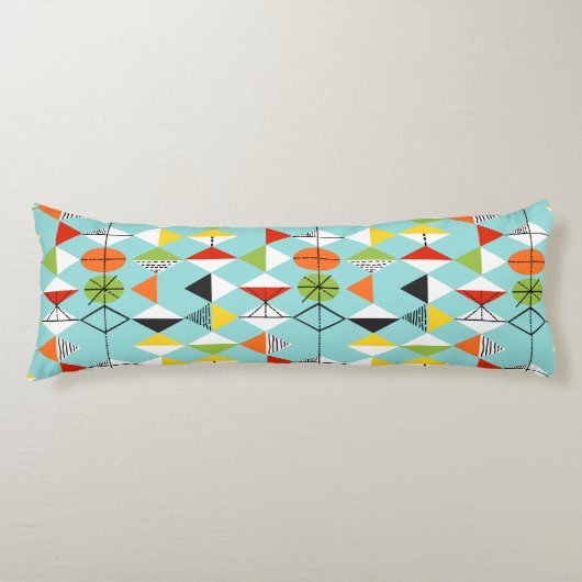 Coussins Longs Oreiller Motif Arlequin Retro (Devant)