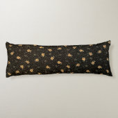 Coussins Longs Oreiller Motif de Clover en or noir (Dos)