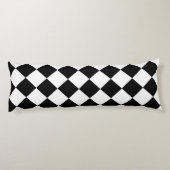 Coussins Longs Oreiller Motif noir blanc diamant (Dos)