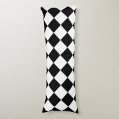 Coussins Longs Oreiller Motif noir blanc diamant (Devant (Vertical))