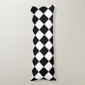 Coussins Longs Oreiller Motif noir blanc diamant (Dos (Vertical))