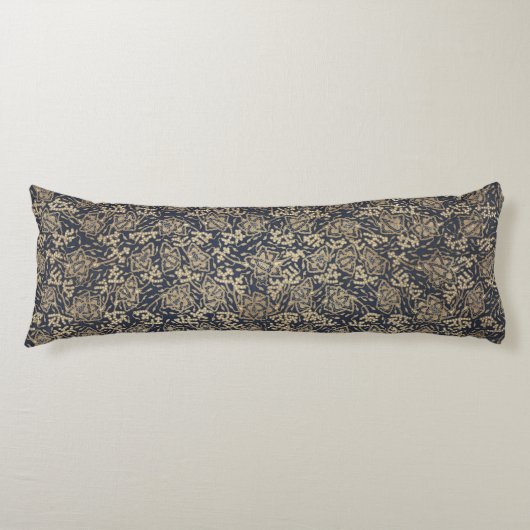Coussins Longs Oreiller Peaceful Blue & Cream Batik Corps (Devant)