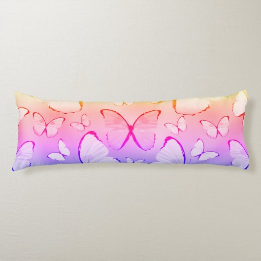 Coussins Longs Oreiller pour corps d'impression à papillon multic (Devant)