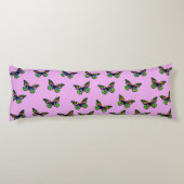 Coussins Longs Oreiller pour corps d'impression à papillon rose e (Dos)