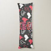 Coussins Longs Oreiller pour corps d'impression blanc rouge et ro (Dos (Vertical))