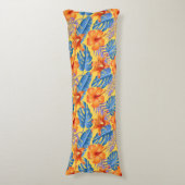 Coussins Longs Oreiller pour corps d'impression de palmes tropica (Devant (Vertical))