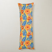 Coussins Longs Oreiller pour corps d'impression de palmes tropica (Dos (Vertical))