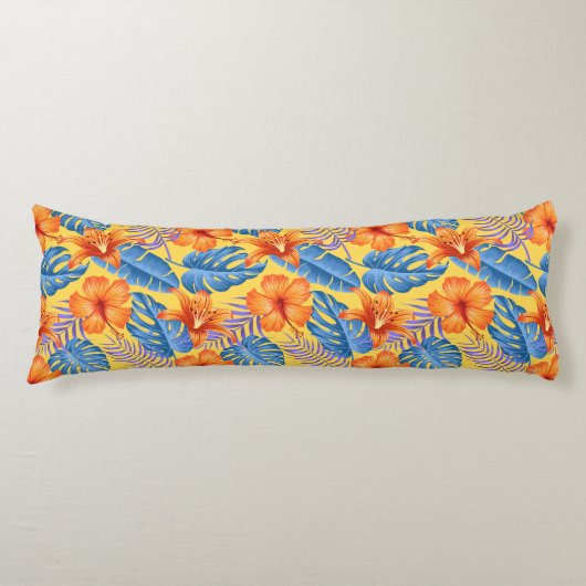 Coussins Longs Oreiller pour corps d'impression de palmes tropica (Devant)
