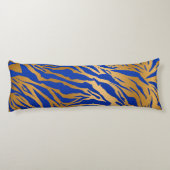 Coussins Longs Oreiller pour corps d'impression Exotic Blue & Gol (Dos)