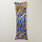 Coussins Longs Oreiller pour corps d'impression Exotic Blue & Gol (Devant (Vertical))