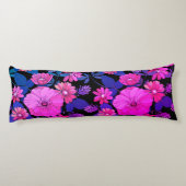 Coussins Longs Oreiller pour corps d'impression rose et violet (Dos)