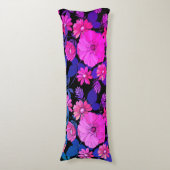 Coussins Longs Oreiller pour corps d'impression rose et violet (Devant (Vertical))