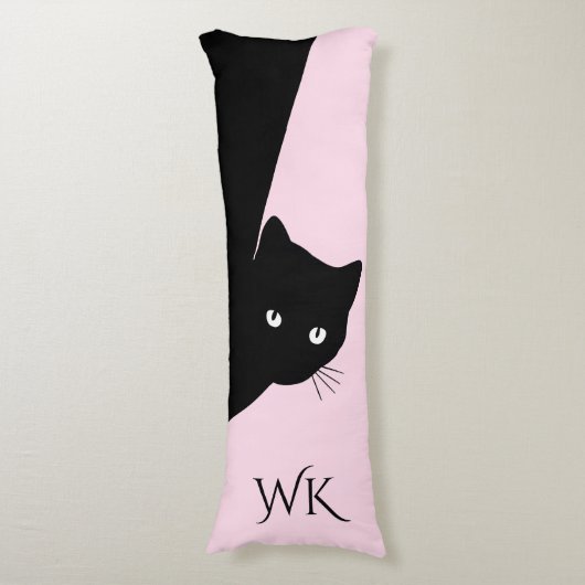 Coussins Longs Oreiller Sly Black Cat Monogram (Devant (Vertical))