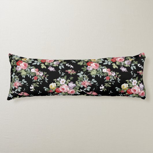 Coussins Longs Oreiller Vintage noir (Devant)