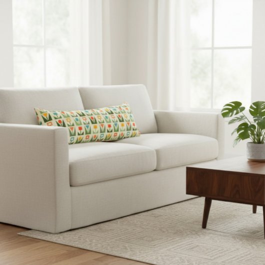 Coussins Longs Oreillers à lancer géométrique rétro