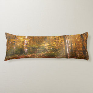 Coussins Longs Oreillers Corps Forêt Automne Gold Rays