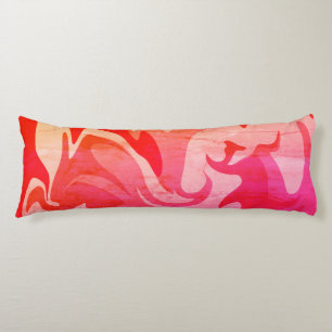 Coussins Longs Oreillers pour corps d'impression en marbre orange