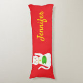 Coussins Longs Oriental Lucky Cat Nom personnalisé (Devant (Vertical))