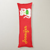 Coussins Longs Oriental Lucky Cat Nom personnalisé (Dos (Vertical))