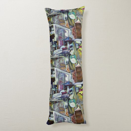 Coussins Longs Où est le Fish Head Curry ? Singapour (Dos (Vertical))