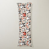 Coussins Longs Ours et fleurs de panda mignons (devant Vertical)