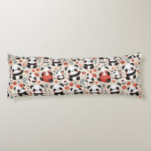 Coussins Longs Ours et fleurs de panda mignons (Dos)