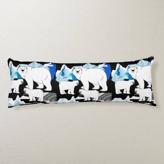 Coussins Longs Ours polaire mou (Dos)
