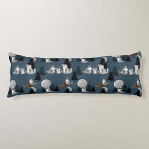 Coussins Longs Pack de loups mignons Forêt nocturne pour la nurse