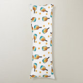 Coussins Longs Pagaies de Pickleball Retro et Motif de Ball (Devant (Vertical))