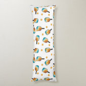 Coussins Longs Pagaies de Pickleball Retro et Motif de Ball (Dos (Vertical))