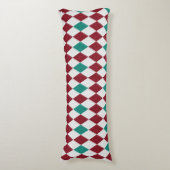 Coussins Longs Paillettes de diamant rouge et bleu (Devant (Vertical))