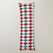 Coussins Longs Paillettes de diamant rouge et bleu (Dos (Vertical))