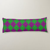 Coussins Longs Paillettes de diamant violet et vert (Dos)