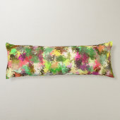 Coussins Longs Paint Splatter Automne Couleur Feuilles Abstraits (Dos)