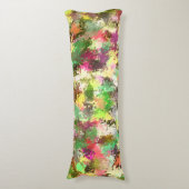 Coussins Longs Paint Splatter Automne Couleur Feuilles Abstraits (Devant (Vertical))