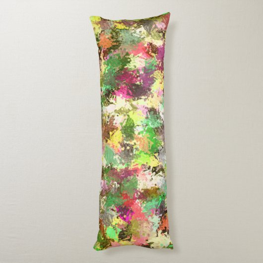 Coussins Longs Paint Splatter Automne Couleur Feuilles Abstraits (Dos (Vertical))