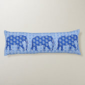 Coussins Longs Paisley éléphant - bleu cobalt et blanc (Dos)