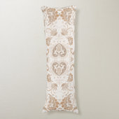 Coussins Longs Paisley en beige esthétique moderne Tan Brown (Devant (Vertical))