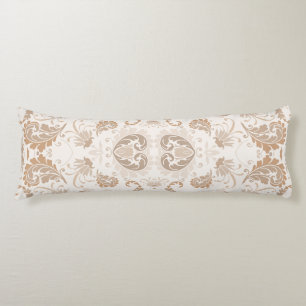 Coussins Longs Paisley en beige esthétique moderne Tan Brown