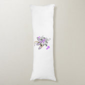 Coussins Longs Paisley Floral Motif – Boho White Purple Orange  (Devant (Vertical))