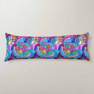 Coussins Longs paix et amour super colorés