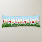 Coussins Longs Palissade blanche de charme avec tulières (Dos)