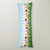 Coussins Longs Palissade blanche de charme avec tulières (Dos (Vertical))