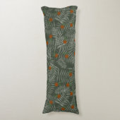 Coussins Longs Palm Feuilles & Oranges (Devant (Vertical))