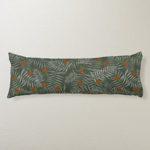 Coussins Longs Palm Feuilles & Oranges
