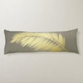 Coussins Longs Palm Tropical d'or feuille (Dos)