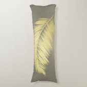 Coussins Longs Palm Tropical d'or feuille (Devant (Vertical))
