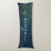 Coussins Longs Palmiers vert foncé motif feuille (Devant (Vertical))