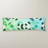 Coussins Longs Panda Bear Motif Vert Imprimer (Dos)
